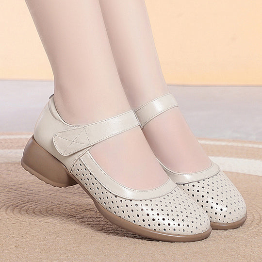 Damen Komfortable und elegante Ballerinas mit verstellbarem Riemen R&B