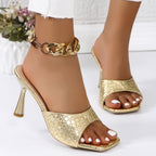 Damen Elegante und modische Mules mit Absatz