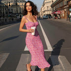 Damen Maxikleid mit verspieltem Muster R&B