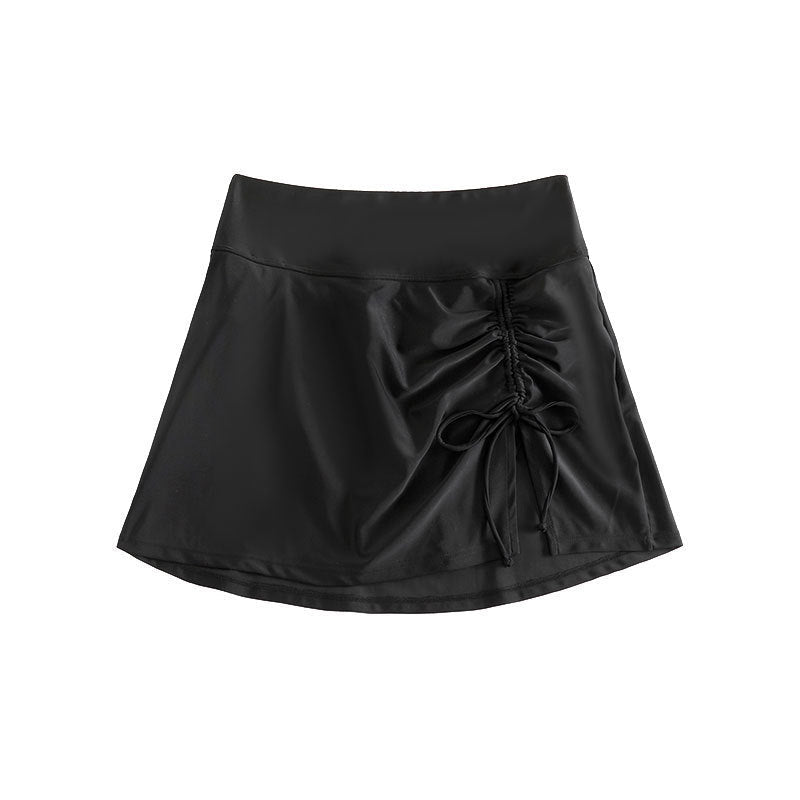 Damen sportlicher Wickelrock mit verstellbarem Cut-Out R&B
