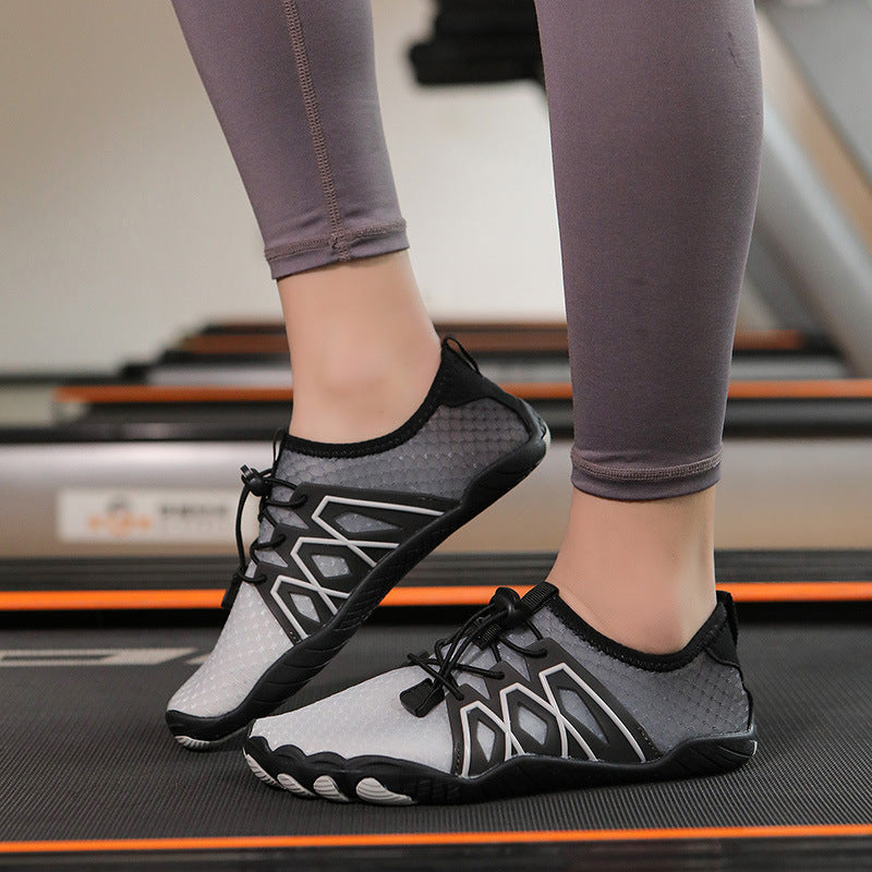 Damen Sportliche Aqua-Schuhe mit elastischem Schnellschnürsystem und rutschfester Sohle