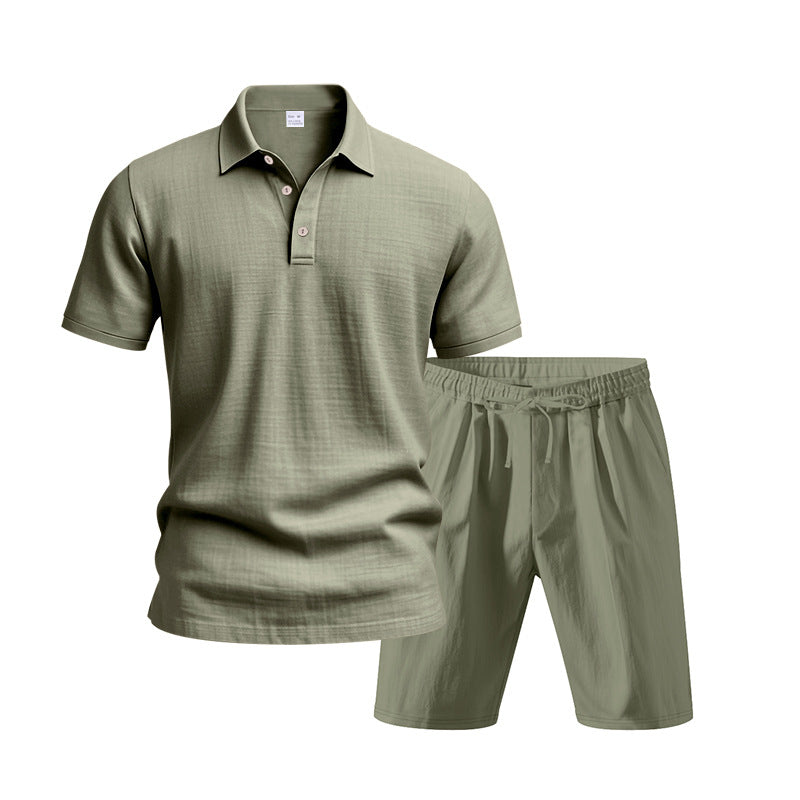 Herren legeres Polo-Shirt und Shorts Set R&B