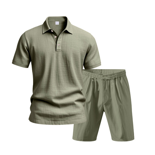 Herren legeres Polo-Shirt und Shorts Set R&B