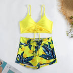 Damen Bikini-Set mit lässigem Crop-Top und verkürzten Shorts R&B