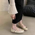 Damen Ballerinas mit dekorativem Kettenriemen und Perlenakzent R&B