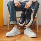 Damen Sportliche Sneakers mit modischem Leder-Design und dämpfender Laufsohle R&B