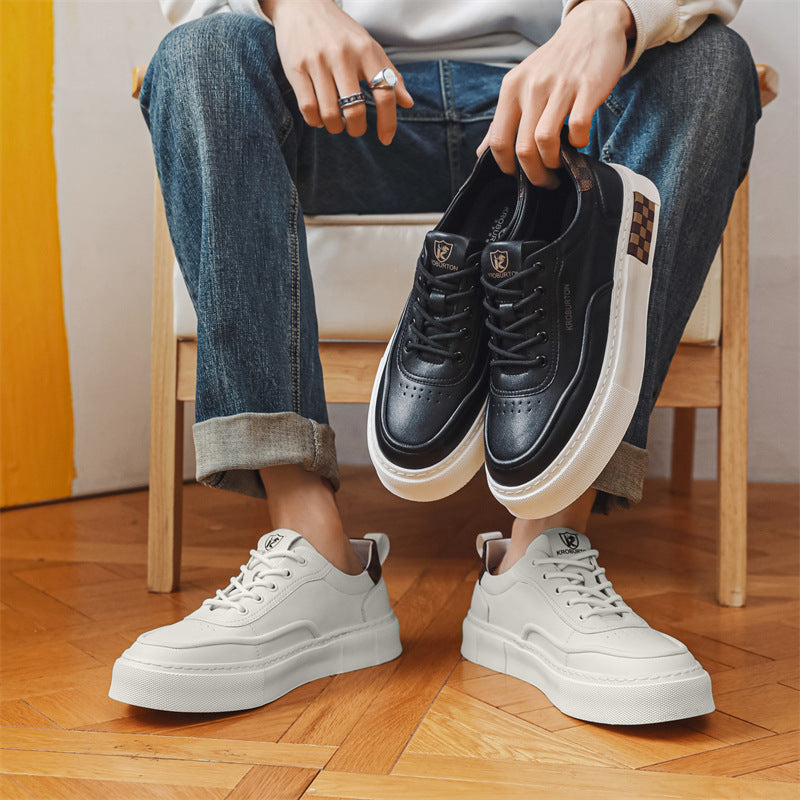 Damen Sportliche Sneakers mit modischem Leder-Design und dämpfender Laufsohle R&B
