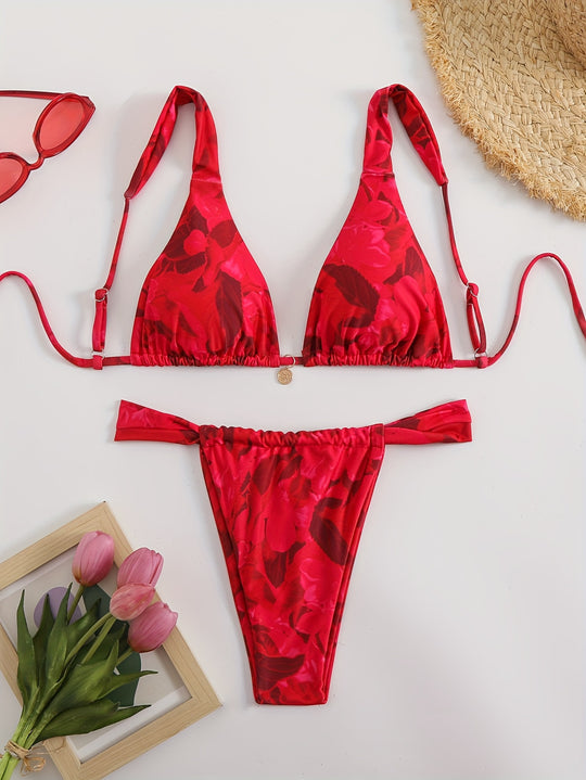 Damen Triangel-Bikini mit komfortablen verstellbaren Trägern R&B