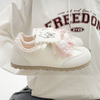 Damen Sportliche Sneakers mit verspieltem Blumenmotiv und weichem Innenfutter