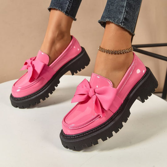 Damen Elegante Slipper mit dekorativer Schleifenverzierung und rutschfester Sohle R&B