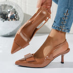Damen Elegante Slingback-Pumps mit modischem Schleifen-Detail R&B