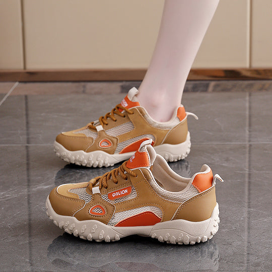 Damen Sportliche Freizeitsneaker mit atmungsaktiver Mesh-Oberfläche und robustem Profil R&B