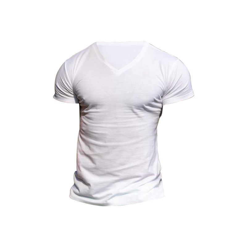 Herren V-Ausschnitt T-Shirt aus weichem Baumwollmix R&B