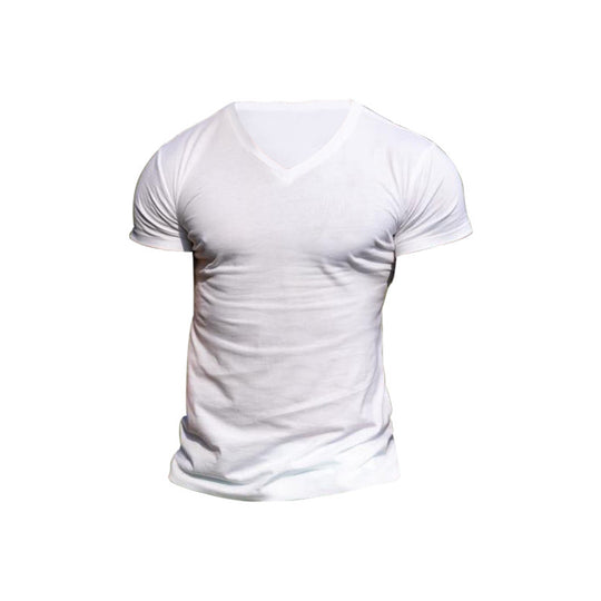 Herren V-Ausschnitt T-Shirt aus weichem Baumwollmix R&B