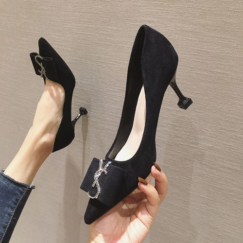 Damen Elegante Pumps mit Druckknopfdetail und schickem Blockabsatz R&B
