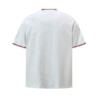 Damen lässiges T-Shirt mit kreativem Kragen R&B