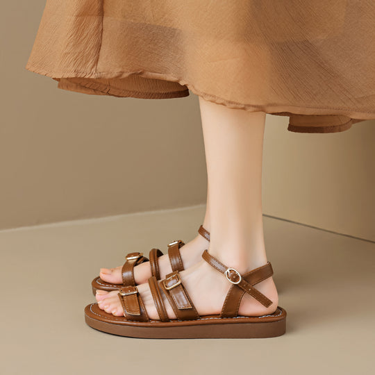 Damen Sandalen mit verstellbaren Schnallen und komfortabler Sohle R&B