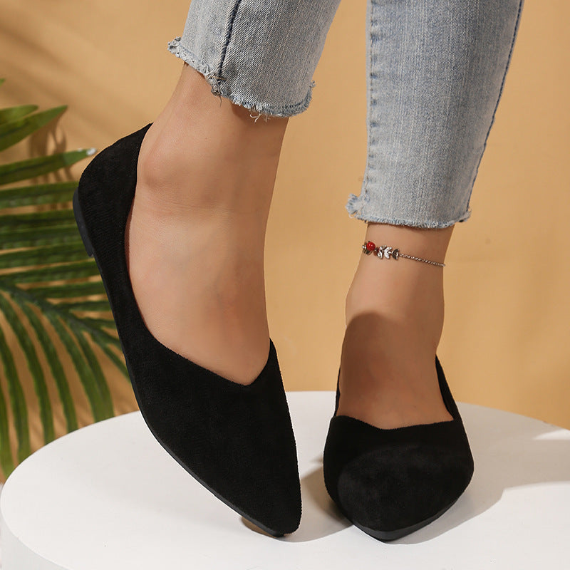 Damen elegante Ballerinas mit spitzer Zehenpartie und ultraleichter Sohlenkonstruktion R&B