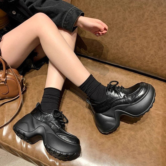Damen Trendige Chunky Schnürschuhe mit ausgeprägter Sohle R&B
