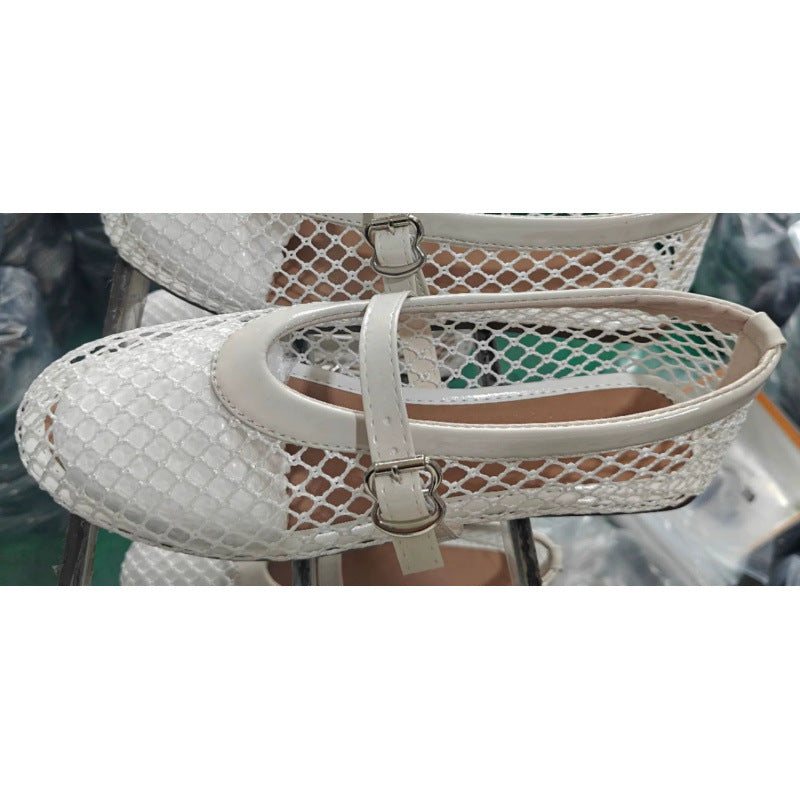 Damen Netzschuhe mit verstellbarem Riemchen und rutschfester Sohle EB