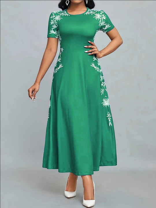 Damen Elegantes Maxikleid mit floralen Stickereien R&B