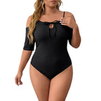 Damen Körperbetontes Oberteil mit Off-Shoulder Design R&B