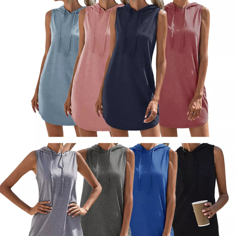 Damen Kapuzenkleid Aus Atmungsaktivem Jersey-Material R&B