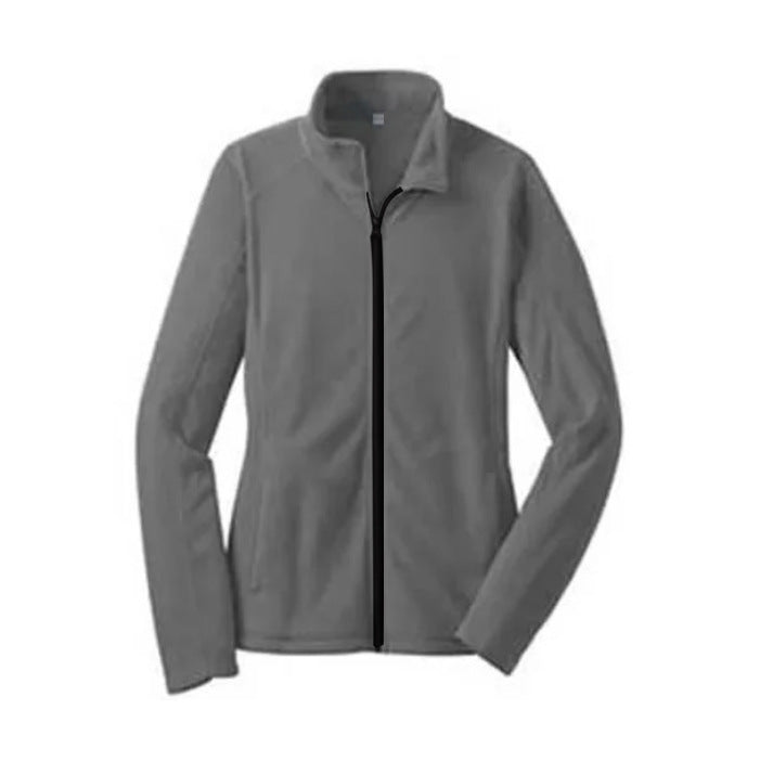Damen Fleecejacke mit hochschließendem Kragen und seitlichen Taschen R&B
