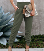 Damen bequem geschnittene Jogger-Hose mit seitlichen Taschen und Gummizug R&B