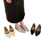 Damen elegante Ballerinas mit dekorativem Strassriemen R&B
