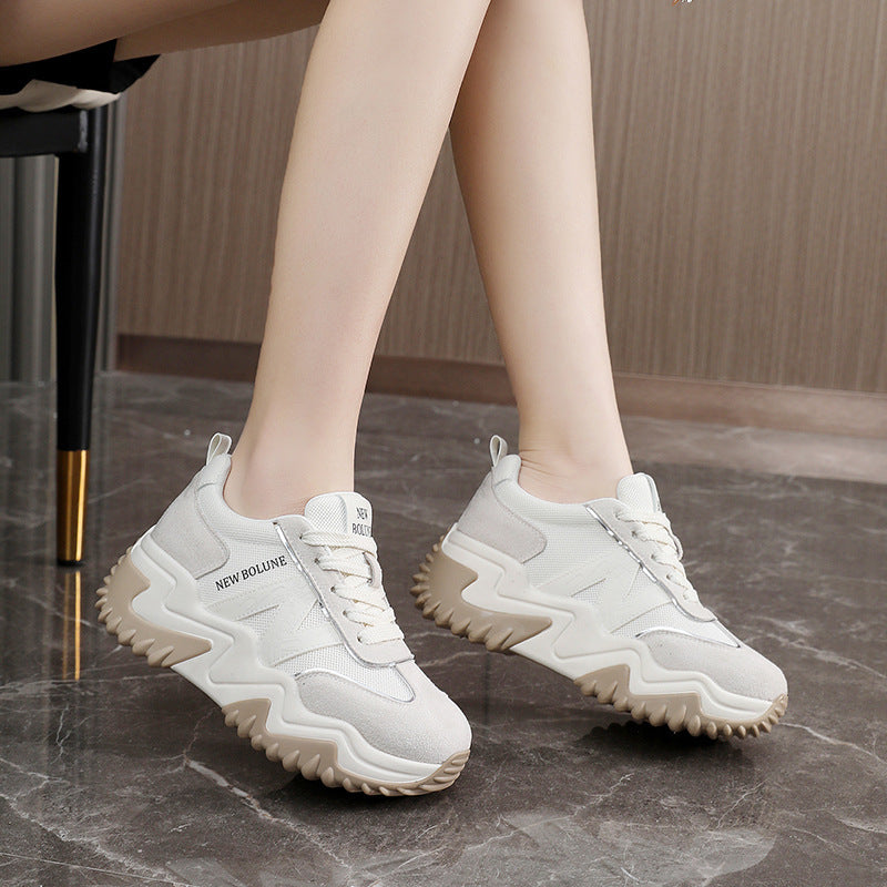 Damen Sportliche Chunky Sneakers mit rutschfester Laufsohle und atmungsaktivem Obermaterial R&B