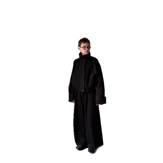 Damen Oversized Wolljacke mit elegantem Schnitt und praktischen Taschen R&B