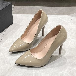 Damen elegante stiletto Pumps mit hochglänzender Oberfläche R&B