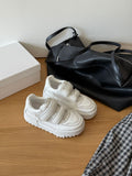 Damen Sportliche Sneaker mit doppeltem Klettverschluss und verstärkter Sohle