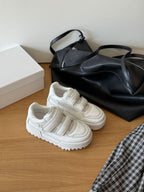 Damen Sportliche Sneaker mit doppeltem Klettverschluss und verstärkter Sohle