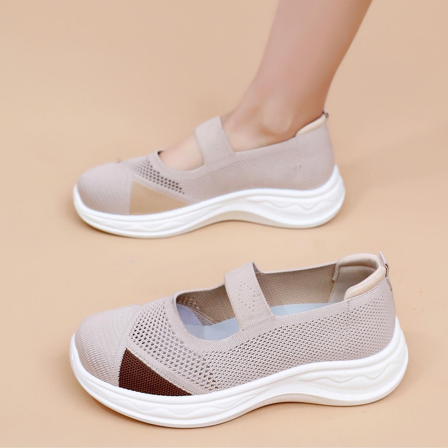 Damen Modische Sneakers mit elastischem Riemen R&B