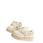 Damen Plateau Sneakers mit strukturiertem Obermaterial und rutschfester Sohle