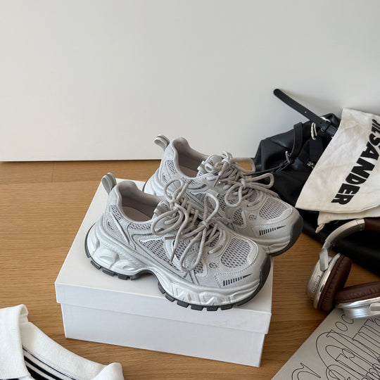 Damen Sportliche Sneakers mit atmungsaktiver Mesh-Oberfläche und stoßdämpfender Sohle R&B