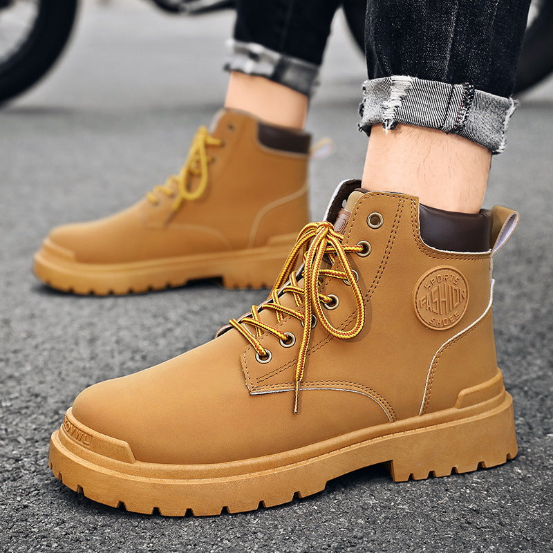 Herren Robuste Schnürboots aus hochwertigem Leder mit rutschfester Sohle R&B