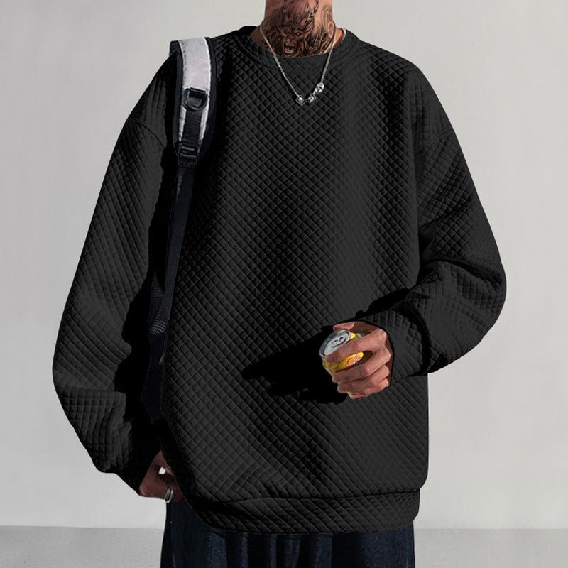 Herren bequemer Sweatshirt mit strukturiertem Design und lockerer Passform R&B