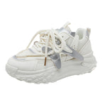 Damen trendige Chunky Sneaker mit dämpfendem Sohlenprofil und atmungsaktiver Oberfläche R&B
