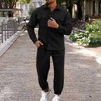 Herren Freizeit Set mit strukturiertem Oberteil und passenden Jogginghosen R&B
