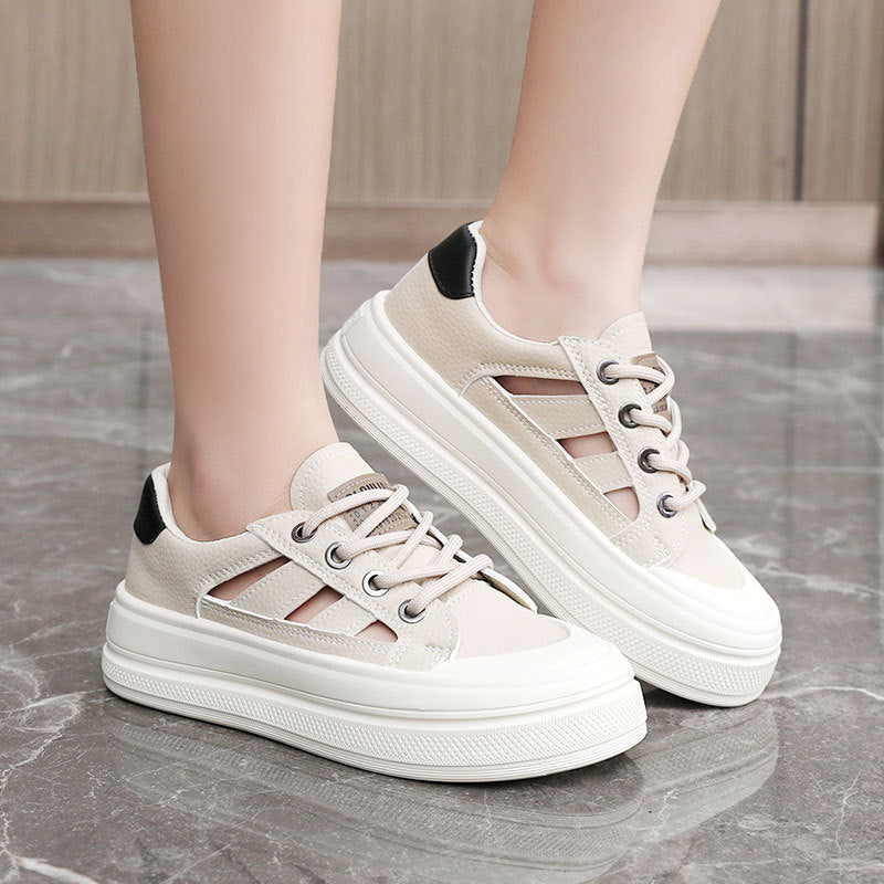 Damen Chunky Sneaker mit modischem Farbkontrast und bequemer Dämpfung R&B
