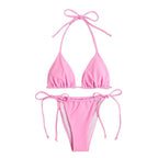 Damen Triangel-Bikini mit verstellbaren BindR&Bändern und nahtlosem Design R&B