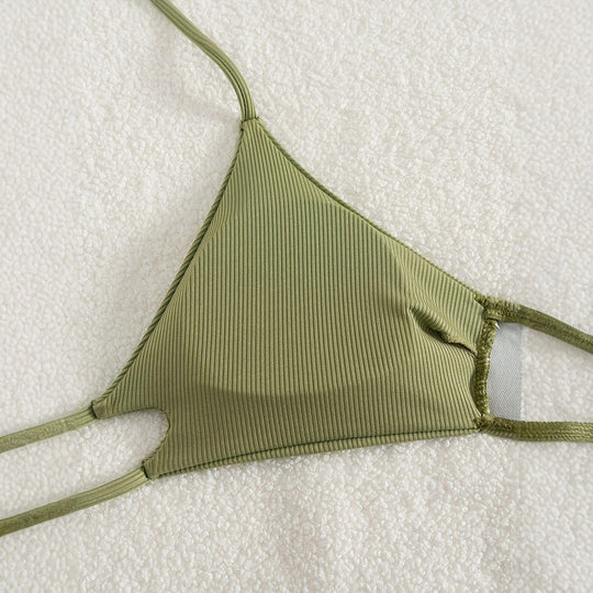 Damen raffinierter und verstellbarer Triangel-Bikini R&B