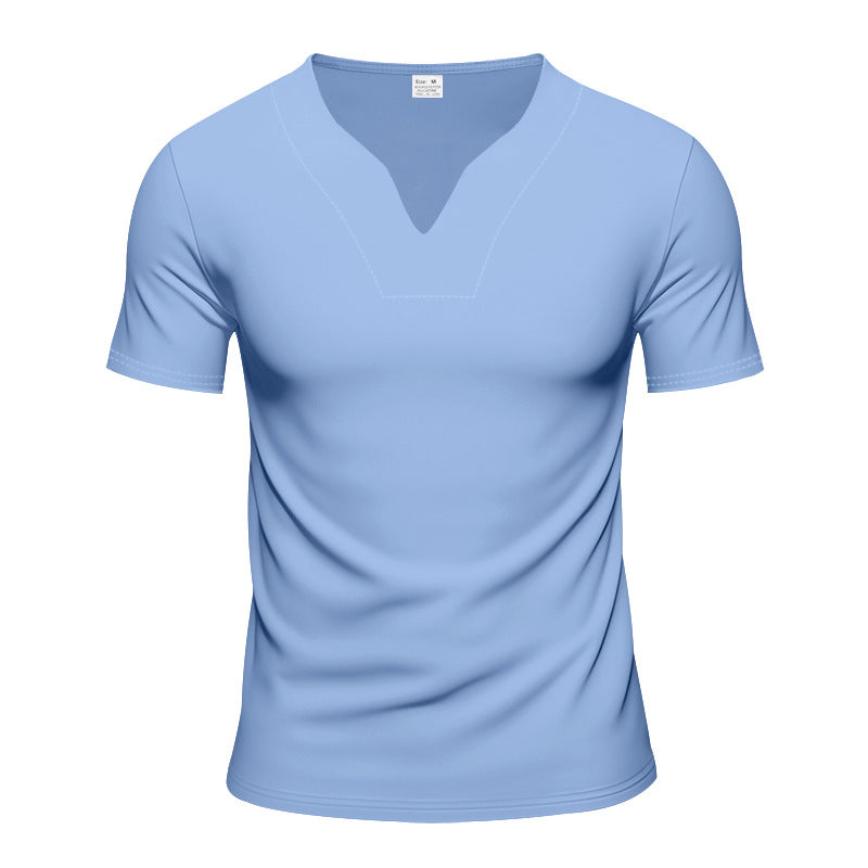 Herren nan V-Ausschnitt-Sportshirt mit ergonomischen Formnähten und elastischem Jersey R&B