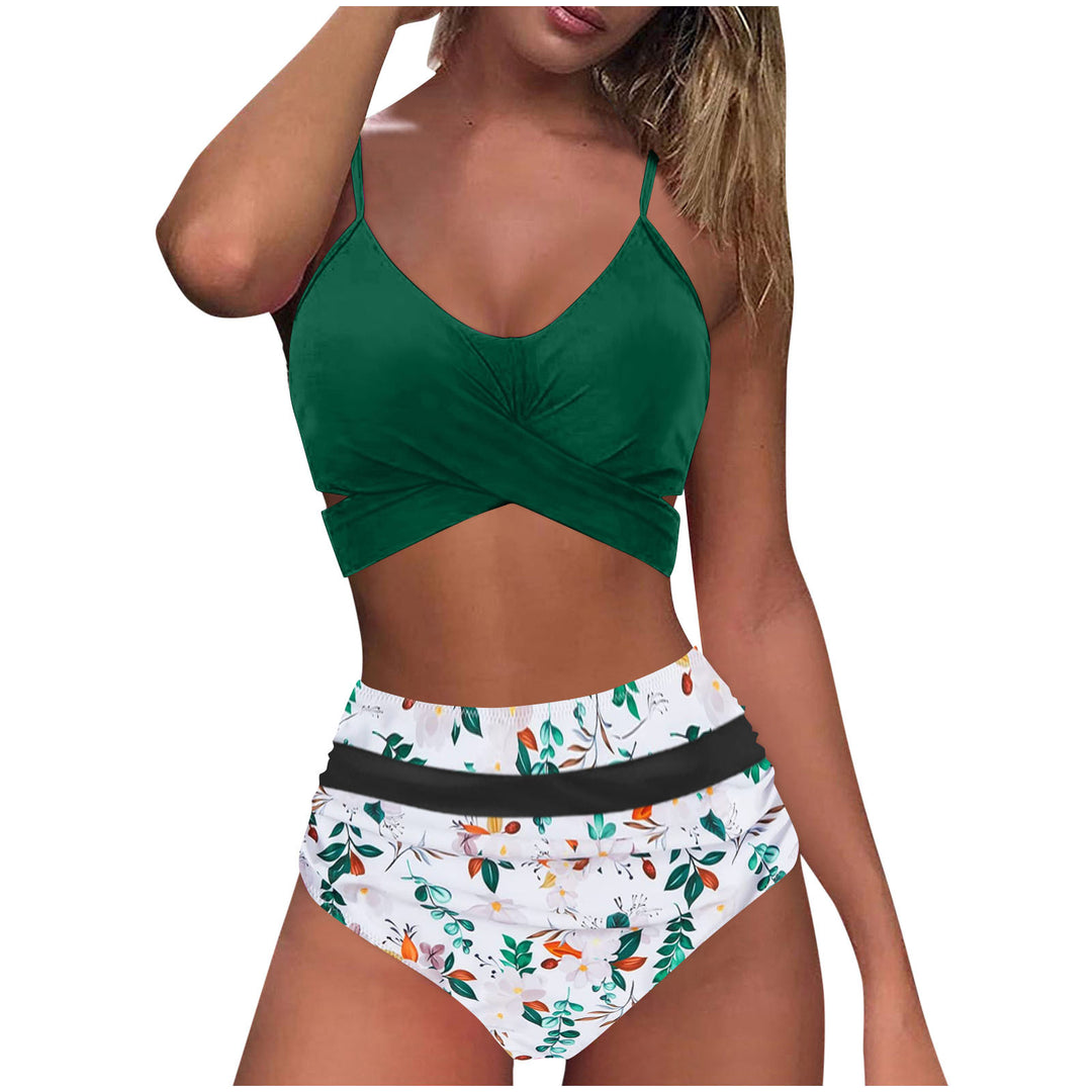 Damen High-Waist Bikini Set mit modischem Wickel-Oberteil R&B