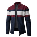 Herren modische Strickjacke mit hohem Kragen und strukturiertem Design