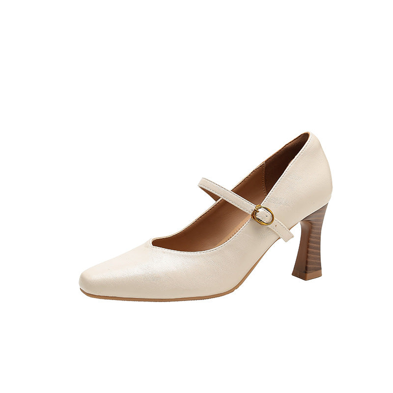 Damen elegante Mary Jane Pumps mit schickem Riemchen R&B
