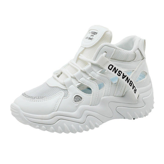 Damen Sportliche High-Top Sneakers mit atmungsaktiver Mesh-Konstruktion und dämpfender Sohle R&B